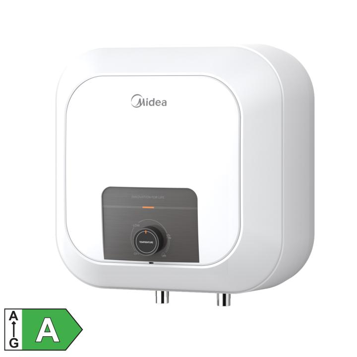 midea d10 20vd1(o) elektromos vízmelegítő, bojler, 2000 w, 10 liter, zománcozott víztartály és fűtőszál, mechanikus vezérlés, konyhapult fölé szerelhető
