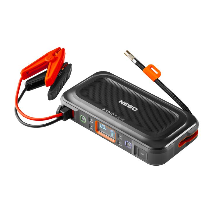 nebo neb pbk 0004 g assist air jump starter, 1500 a, 55,5 wh akkumulátor, 120 psi, 1x usb a (2,1 a), 1x usb c (20 w), 200 lm, indítás rásegítő