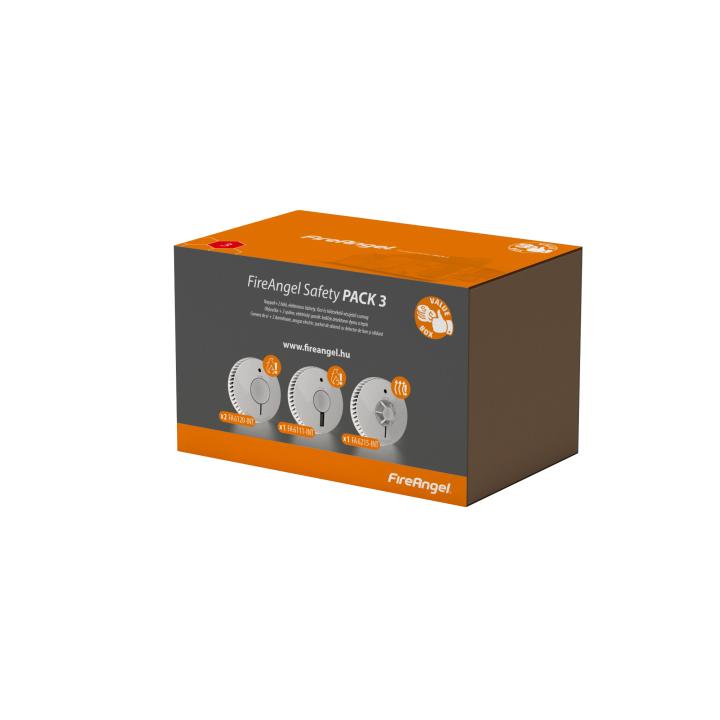 fireangel safety pack 3 gazdaságos füst és hőérzékelő vészjelző csomag