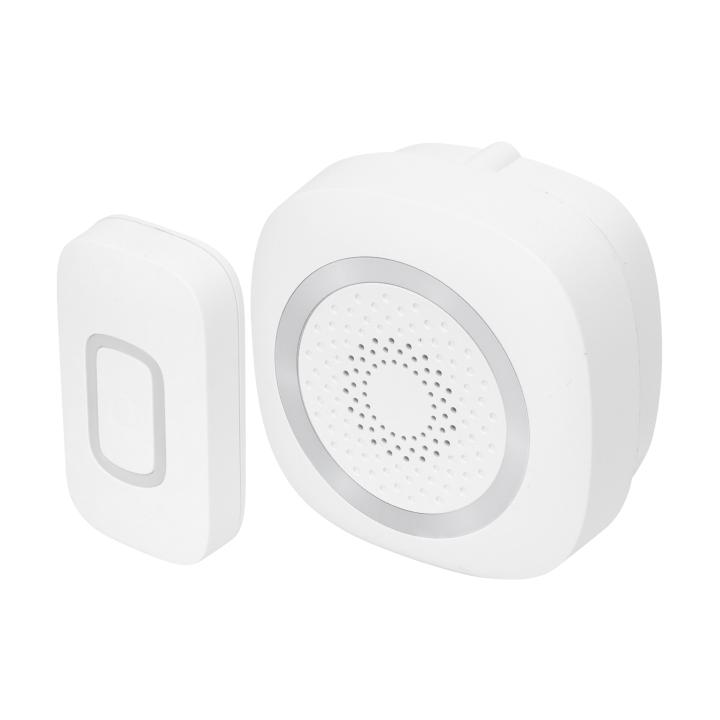home db 1601dc vezeték nélküli csengő, 160m hatótáv, 60 dallam, 3 fokozatú hangerő és némítás, kapcsolható fényjelzés, elemes tápellátás