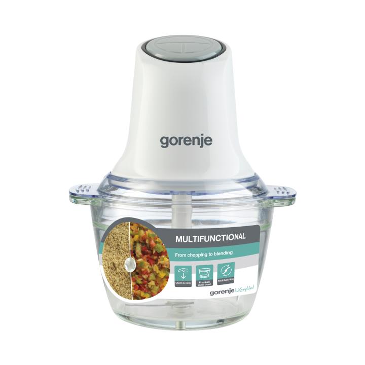gorenje s501gw aprító, 500 w, kettős acél pengerendszer, mérőskálázott kehely, fehér