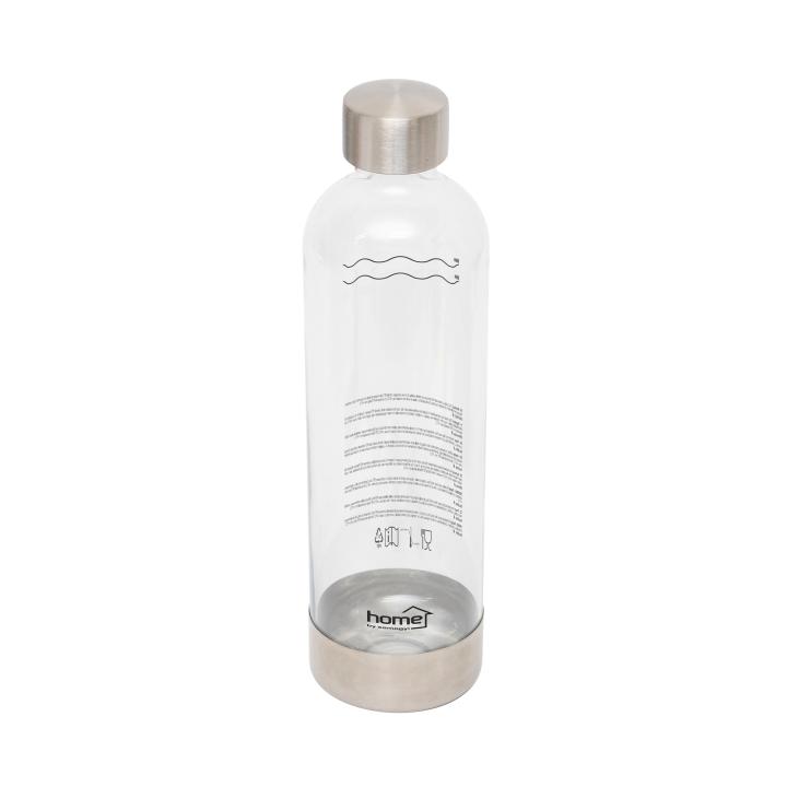 home hgszg1000p vizes palack, hgszg1000 szódagéphez, bpa mentes, pet műanyag, rozsdamentes acél fedő és talp, 1 l, 850 ml szénsavasítható