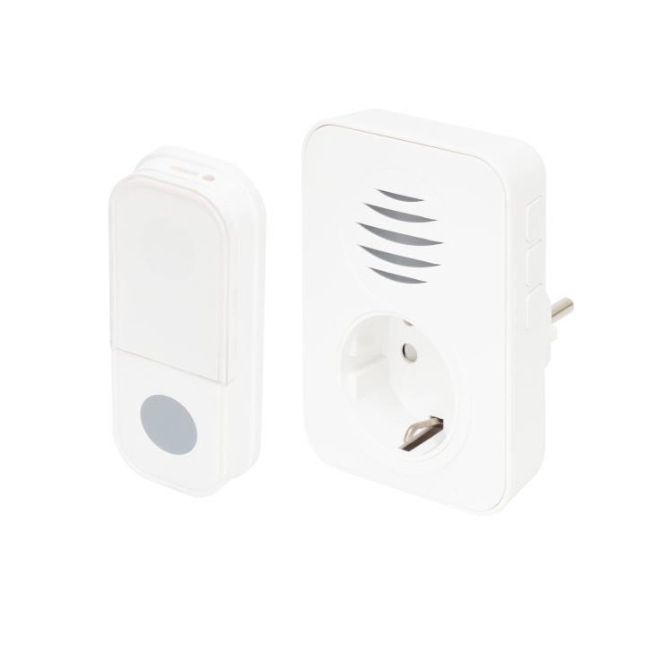 home dba1101ac vezeték nélküli csengő, elemes nyomógomb, max 150m hatótáv, 38 dallam, ip44 nyomógomb