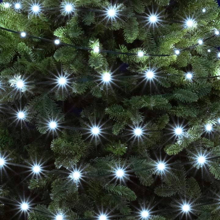 home led158dwh dot led es fényfüzér, kül és beltéri kivitel, 150 db hidegfehér led, 8 világítási mód, 15 m füzérhossz