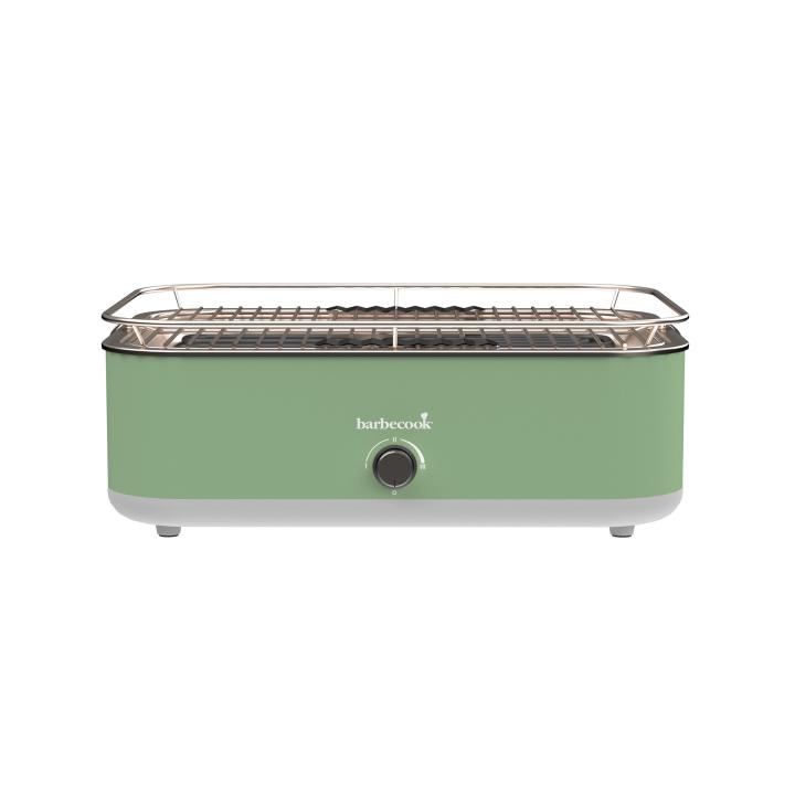 barbecook bc ele 1002 e carlo elektromos asztali grill, zöld, 42,5x33x16,5cm