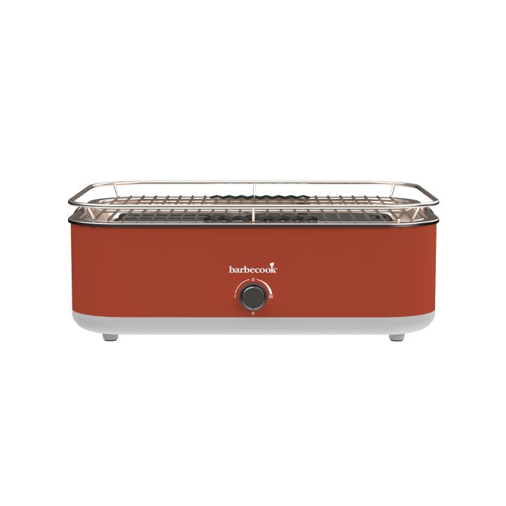 barbecook bc ele 1001 e carlo elektromos asztali grill, piros, 42,5x33x16,5cm