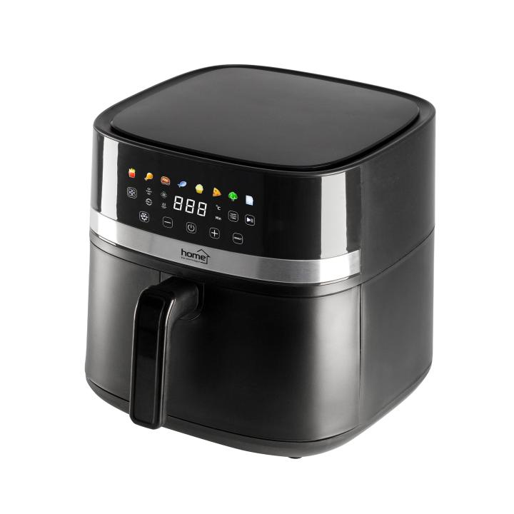 home hgaf8 digitális air fryer, forrólevegős fritőz, 8 liter kapacitás, 2000 w, hőmérsékleti tartomány 80 – 200 °c