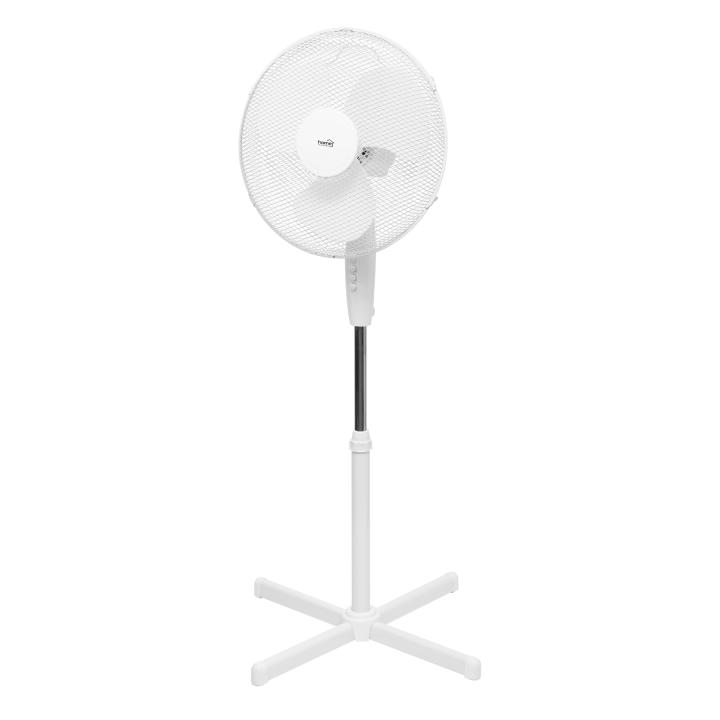 home sf40wh állóventilátor, 45 w, 40cm es lapátátmérő, 3 sebességfokozat, oszcillálás, állítható fejdőlésszög, fehér színű