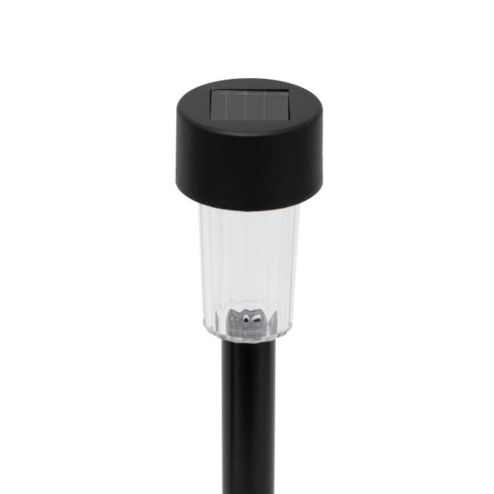 home mx842 napelemes kerti lámpa, 1 db melegfehér led, akkumulátor, fekete műanyag, 24db os szett