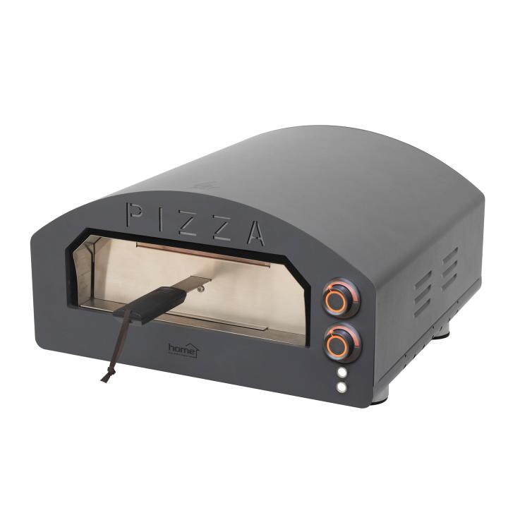 home hgpz02 elektromos pizzakemence, 2000w, max. 380 °c, ipx4 védelem, 33x33 cm sütési felület, 1,5 cm es cordierite pizzakő, rozsdamentes ajtó