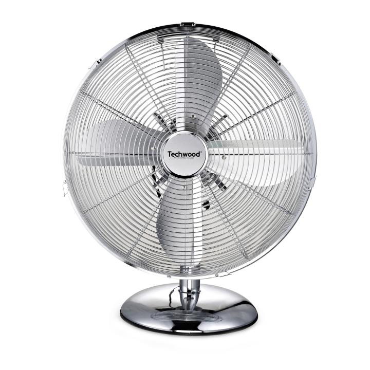 techwood tvi 335 fém asztali ventilátor, 30 cm es lapátátmérő, 45 w, 3 sebesség, oszcillálás, hálózati tápellátás