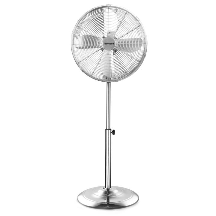 techwood tvi 455 fém álló ventilátor, 40 cm es lapátátmérő, 50 w, 3 sebesség, oszcillálás, hálózati tápellátás