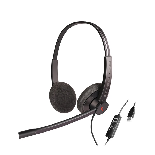 addasound call center fejhallgató uc epic 302 (usb csatlakozó, noice cancelling mikrofon, fekete szürke)