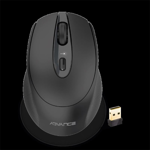advance egér vezeték nélküli feel wireless (1600 dpi, 4 gomb, fekete)