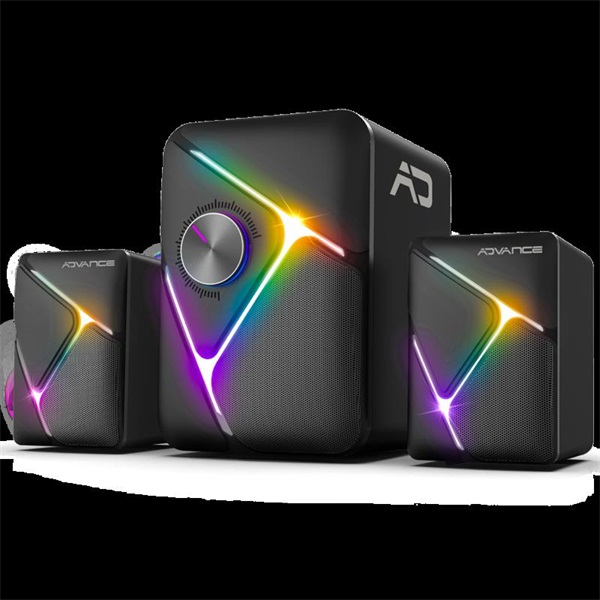 advance hangszóró soundphonic rgb 11w rms bluetooth (2.1, bluetooth/3,5mm jack, rgb, fekete)