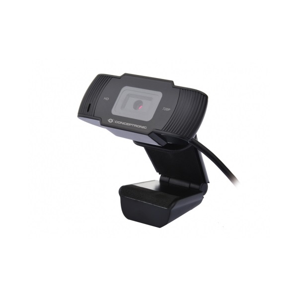 conceptronic webkamera amdis03b (1280x720 képpont, 30 fps, usb 2.0, univerzális csipesz, mikrofon)