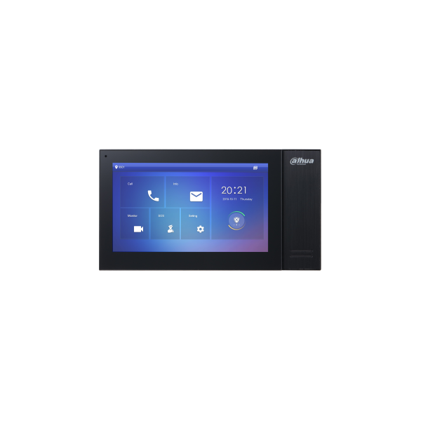 dahua ip video kaputelefon vth2421fw p (beltéri egység, 7" touch screen, 1024x600, poe, sd, i/o, fehér)