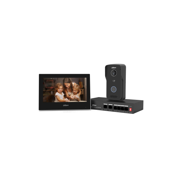 dahua ip video kaputelefon szett ktp03 (vto2111d p s3 + vth2621g p + pfs3006 4et 36)