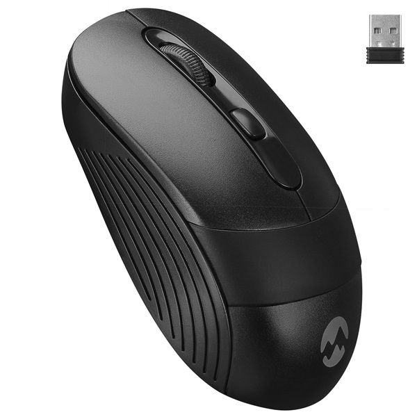 everest vezeték nélküli egér sm 18 black (1600 dpi, 4gomb, optikai, fekete)