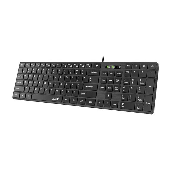 genius billentyűzet slimstar 126 (vezetékes, usb, vékony, fekete)
