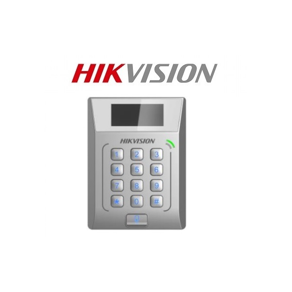 hikvision beléptető vezérlő ds k1t802m (mifare(13.56mhz), lcd, kártya/kód, rj45/rs 485/wg26/wg34, 12vdc)