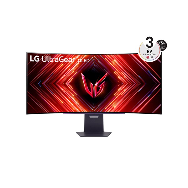 lg monitor 45" gamer 45gs95qe b (oled; 21:9; 3440x1440; 240hz; 0.03ms; 275cd; hdmix2; dp; usb; g sync; hdr, mag.áll)