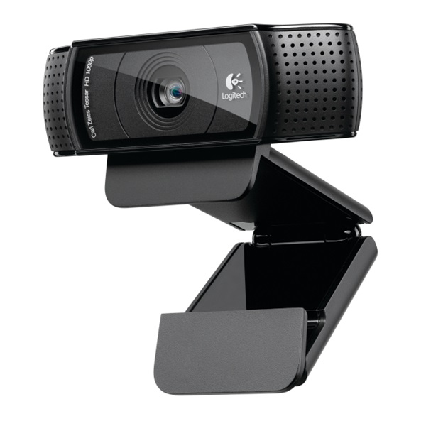 logitech webkamera c920 (1920x1080 képpont, mikrofon, carl zeiss objektív, full hd, fekete)