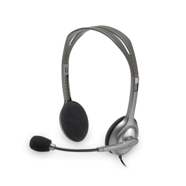 logitech fejhallgató h110 headset (3.5mm jack, mikrofon, fekete)