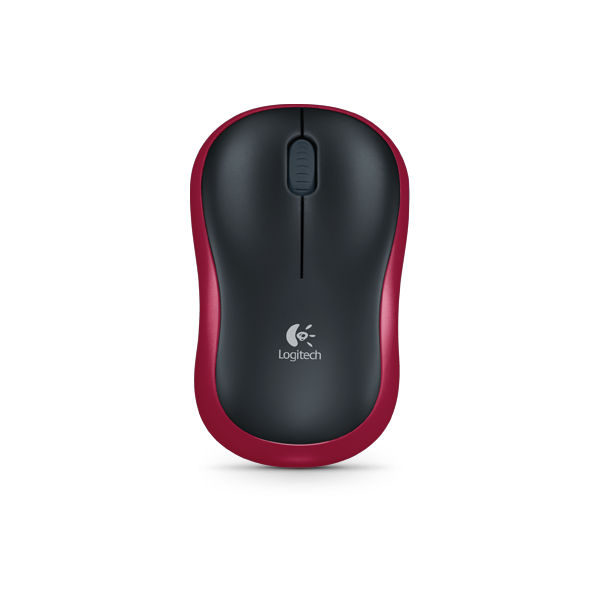 logitech egér m185 (vezeték nélküli, optikai, notebook, 1000 dpi, vörös)