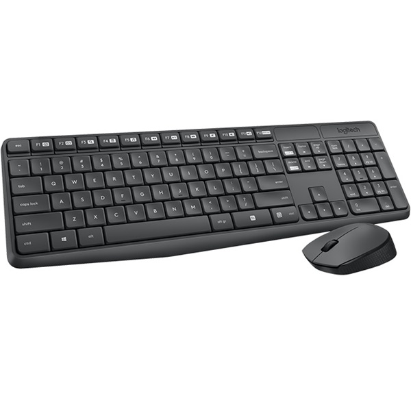 logitech billentyűzet/egér kit mk235 (vezeték nélküli, usb, fekete)