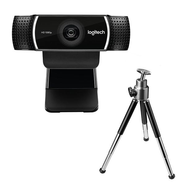 logitech webkamera c922 pro stream (1920x1080 képpont, állvány, mikrofon, full hd, fekete)