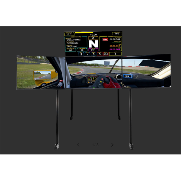 next level racing szimulátor kijelző állvány freestanding complete quad monitor stand black edition