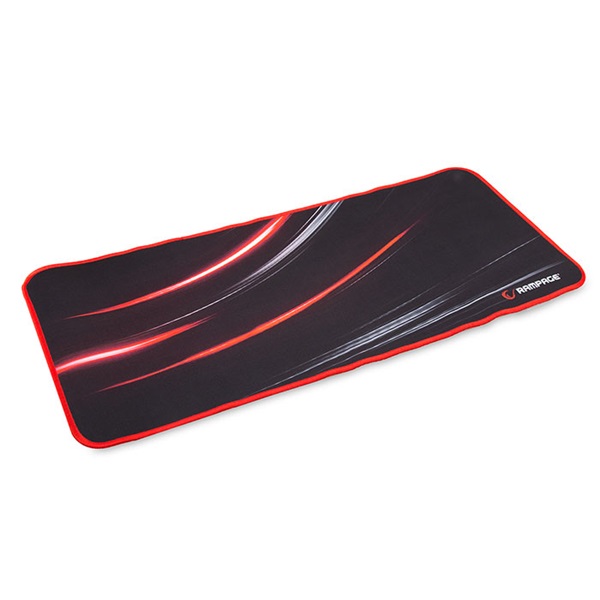 rampage egérpad 300272 (300x700x3mm; fekete vörös, vörös szegés)