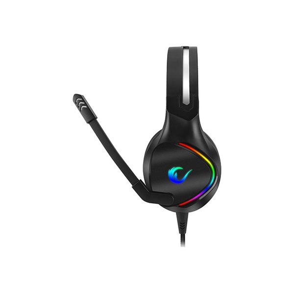 rampage fejhallgató rm k10 amazing rgb (7.1, mikrofon, usb, anc, hangerőszabályzó, nagy párnás, 2,2m kábel, fekete)