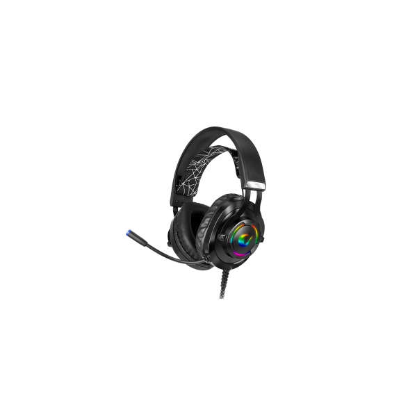 rampage fejhallgató rm k18 double black (7.1, mikrofon, usb, hangerőszabályzó, nagy párnás, fekete)