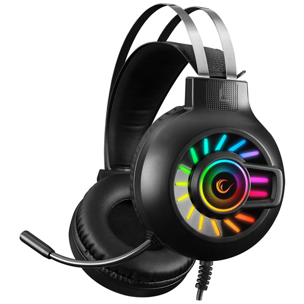rampage fejhallgató rm k44 zengibar (mikrofon, 7.1 hangzás, usb, hangerőszabályzó, 2,2m kábel, rgb, fekete)