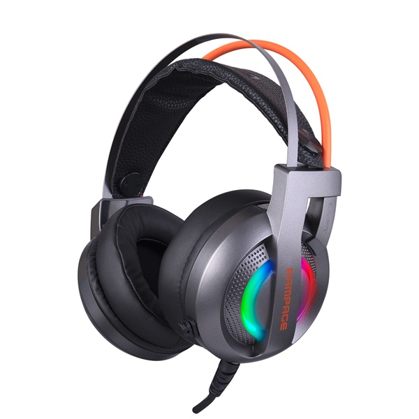 rampage fejhallgató rm x7 tornado (cmedia 100b chip, mikrofon, 3.5mm jack, nagy párnás, 2.2m, fekete, rgb)