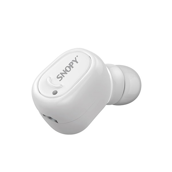 snopy fülhallgató vezeték nélküli sn bt155 white (bluetooth v4.0, mikrofon, fehér, 1 fülhallgató!)