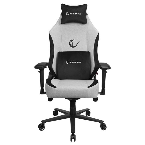 rampage gamer szék kl r72 woof (lábtartó, nagy teherbírás, fekete szürke)