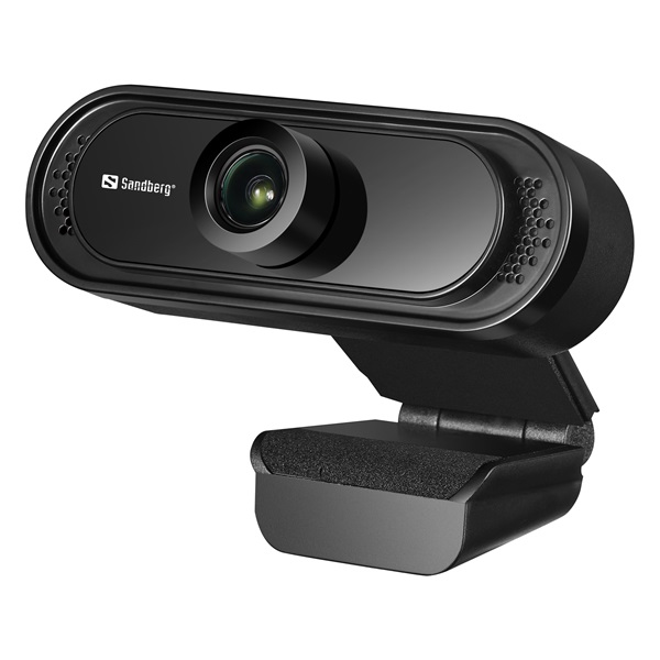 sandberg webkamera usb webcam 1080p saver (1920x1080, 30 fps, usb 2.0, univerzális csipesz, mikrofon, 1,2m kábel)
