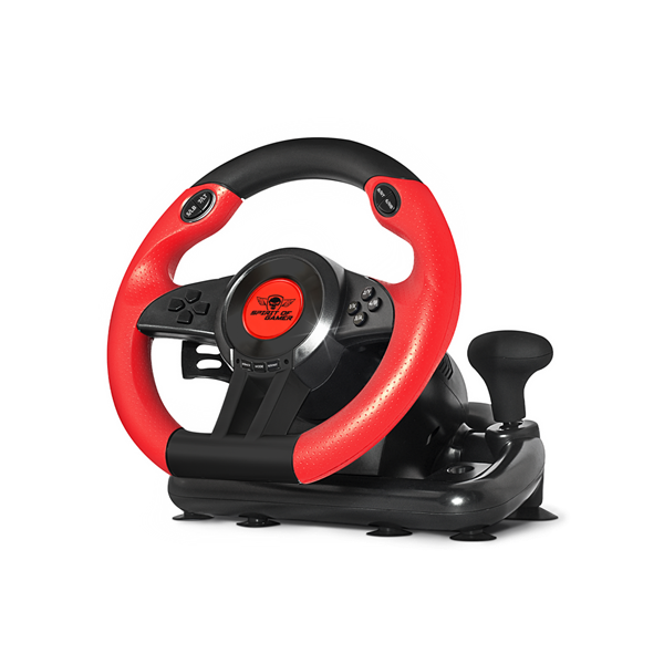 spirit of gamer kormány race wheel pro 1 (kormány+pedálok, pc kompatibilis, fekete/piros)
