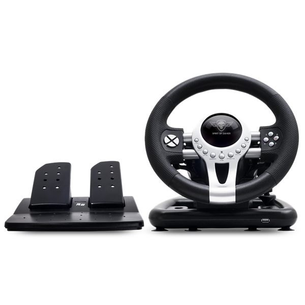 spirit of gamer kormány race wheel pro 2 (kormány+pedálok+váltó, pc / ps3/4 / xbox x/s/one kompatibilis, fekete)
