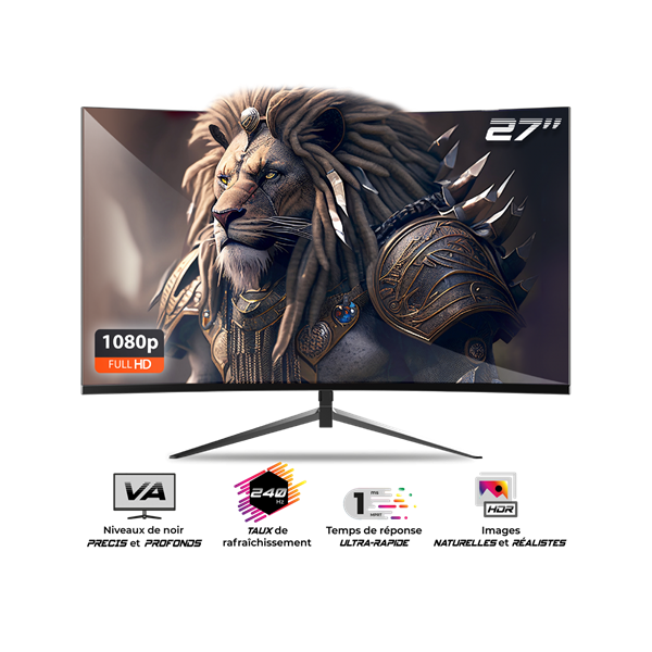 spirit of gamer monitor 27" epic 27" (va, 16:9, 1920x1080, 1ms, 240 hz, 300 cd/m2, 3000:1, hdmi/dp/3,5 mm jack)