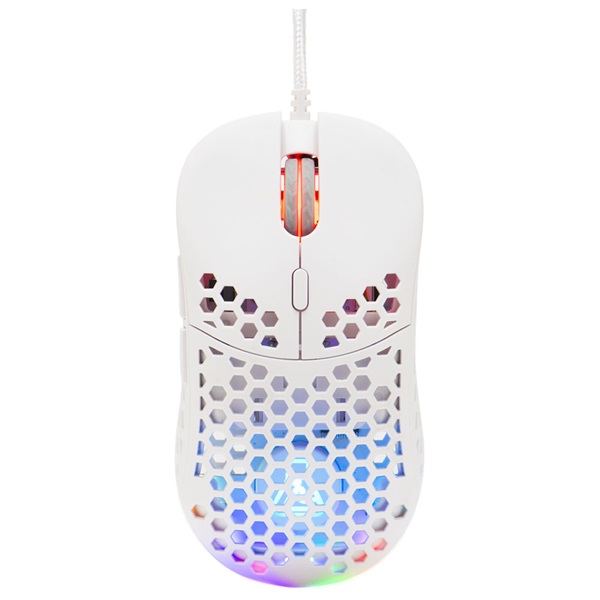 the g lab gamer egér kult oxygen w (12800 dpi, 60g, 6 gomb, rgb, fehér)