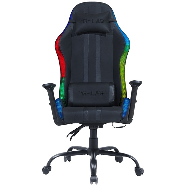 the g lab gamer szék ks electron ex (fekete; állítható magasság; áll. kartámasz, rgb led)