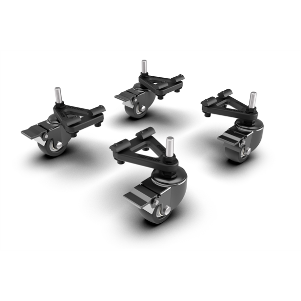 trak racer szimulátor kiegészítő universal caster wheels with brake & mounting brackets