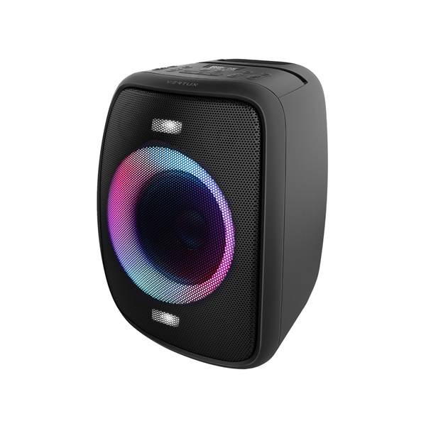 vertux hangszóró troop (60w, btv5.1, 5200mah, ipx4, 3,5mm port, rgb led, fekete)
