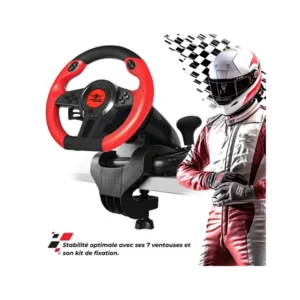 spirit of gamer kormány race wheel pro 1 (kormány+pedálok, pc kompatibilis, fekete/piros)