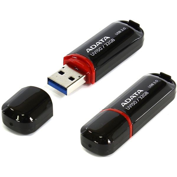 adata pendrive 64gb uv150 (usb3.2, fekete)