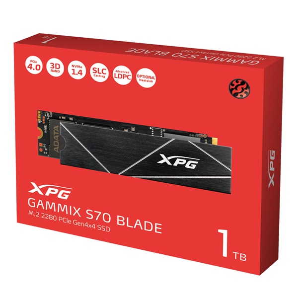 adata ssd 1tb xpg gammix s70 blade (3d, m.2 pcie gen 4x4, r:7400 mb/s, w:5500 mb/s, ps5 ready)